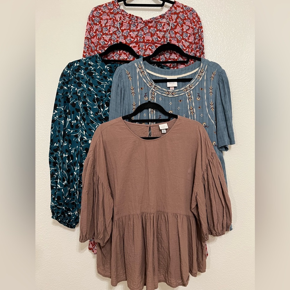 Bundle of 4: Target- Knox Rose, Who What Where, A New Day- size XL